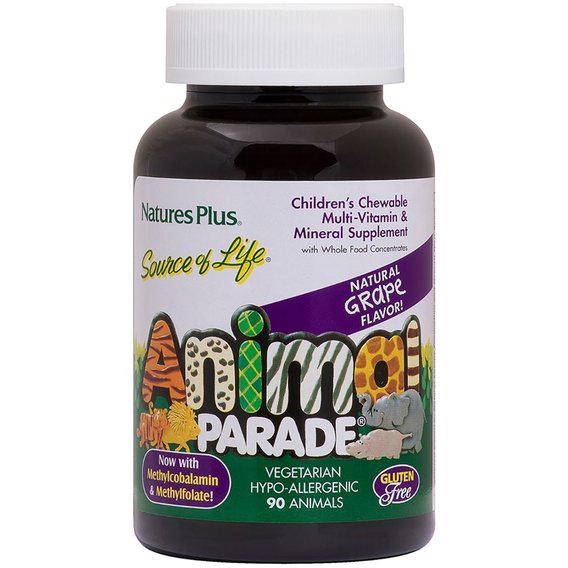 Витаминно-минеральный комплекс Nature's Plus Animal Parade 90 Chewable Tabs Grape (NTP29984)
