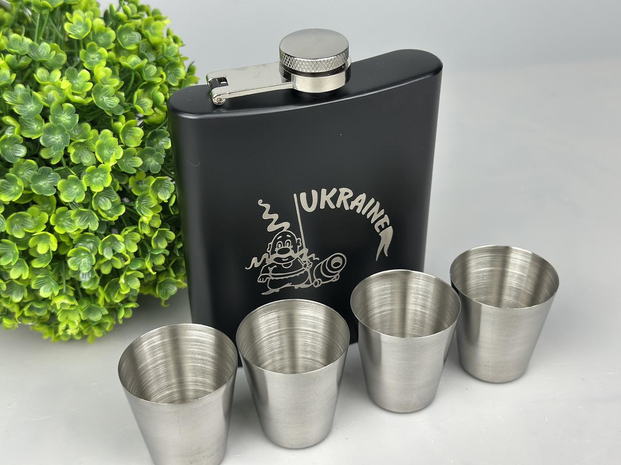 Подарунковий набір UKRAINE фляга з чарками (23780726) - фото 5