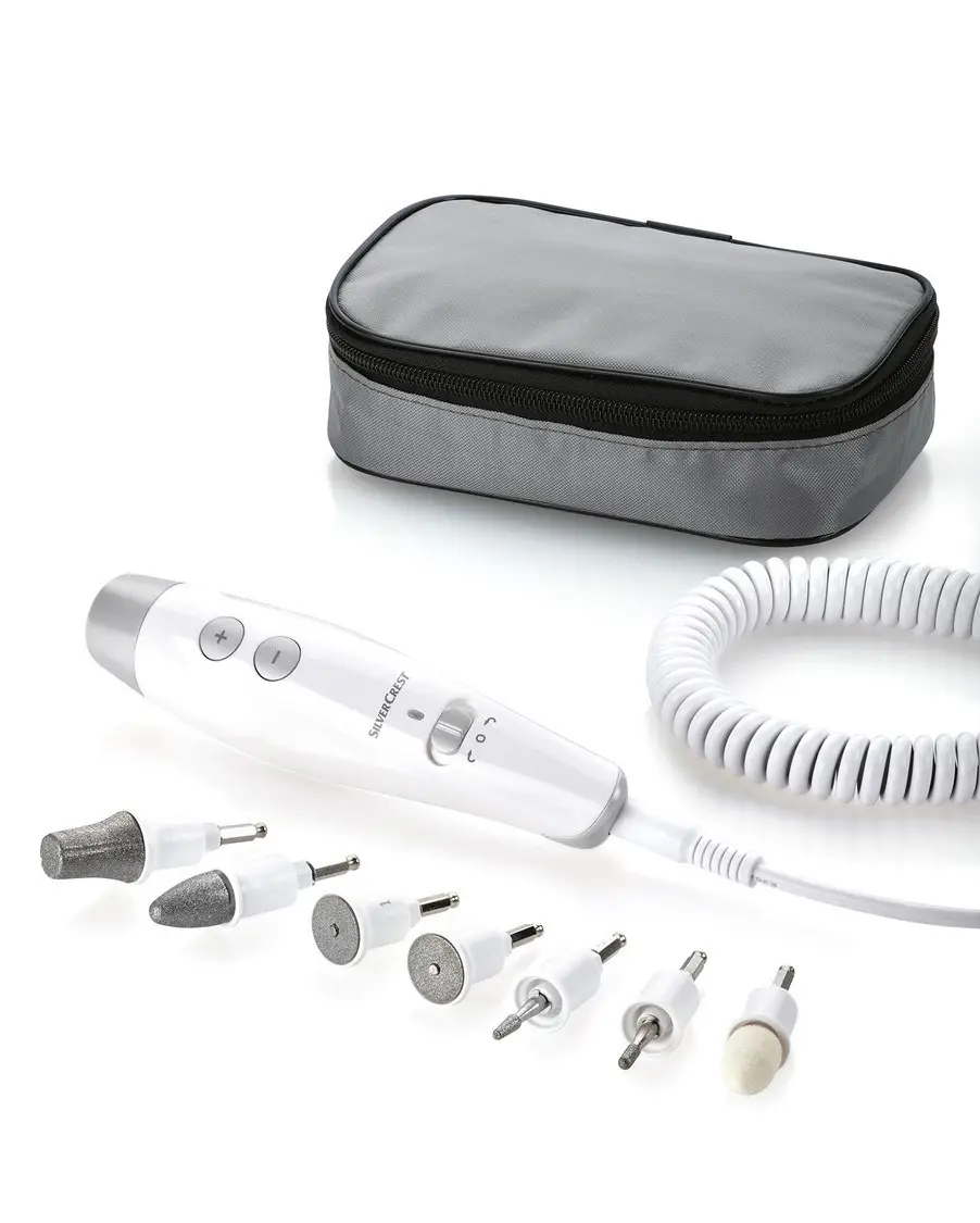 Фрезер для маникрюра/педикюра Silver Crest SMPS7E1 7 насадок/скорость до 4600 об/мин Фрезер для маникрюра/педикюра Silver Crest SMPS7E1 7 насадок/скорость до 4600 об/мин