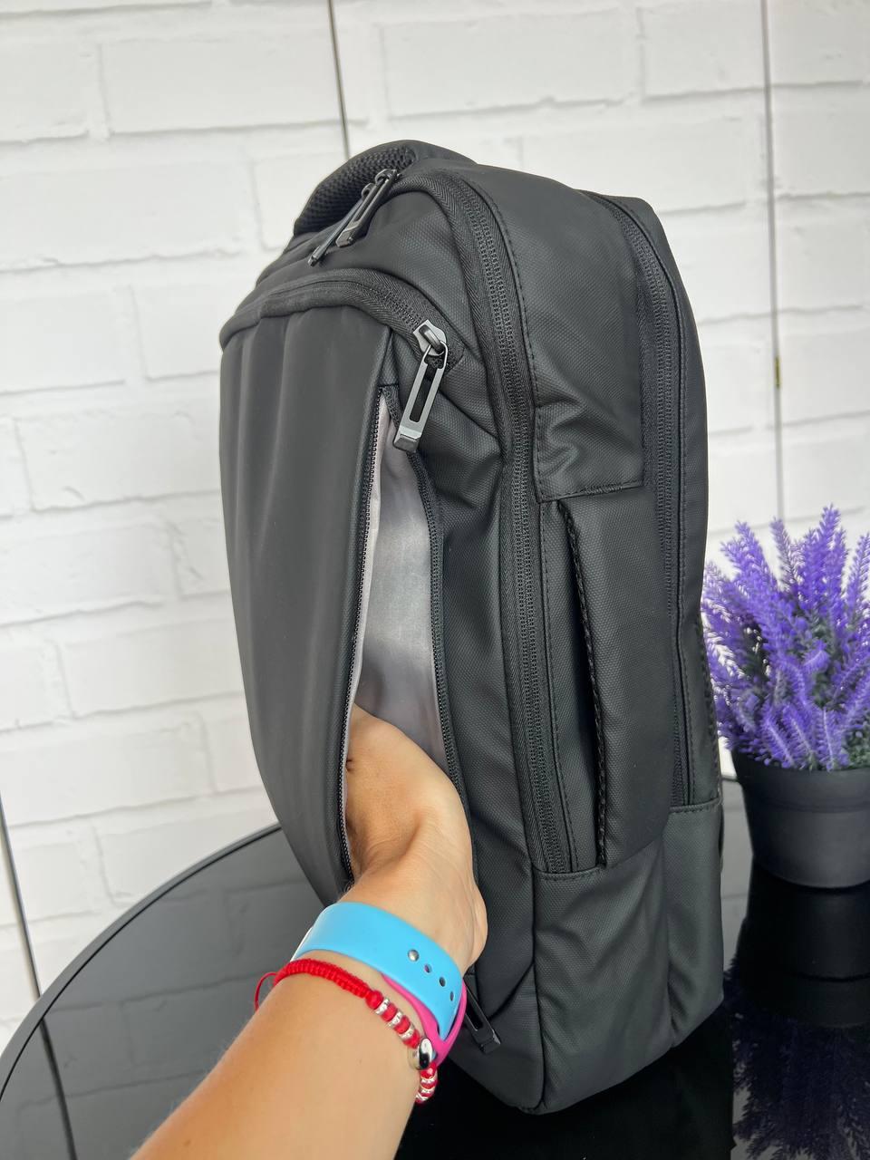 Рюкзак городской качественный вместительный на каждый день Черный - фото 7