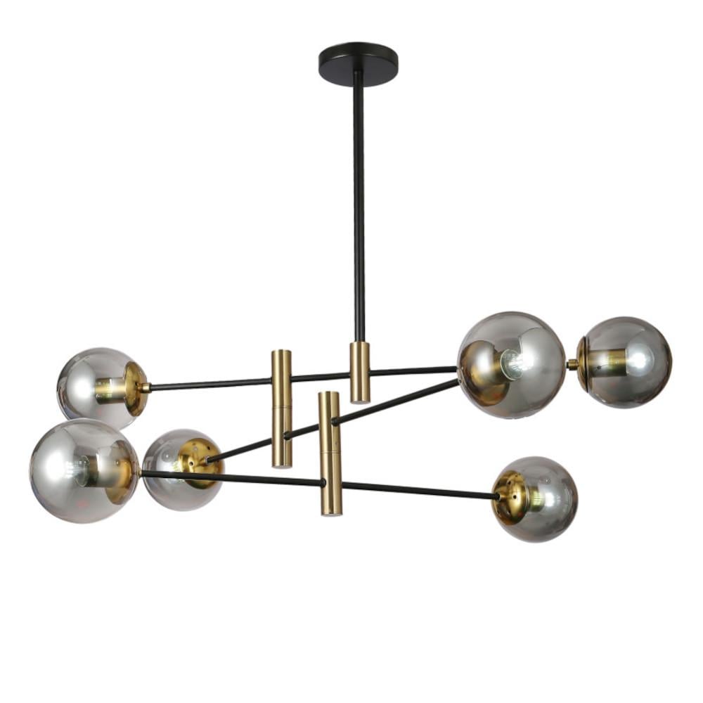 Люстра підвісна 909LXL3012-6 BK+BK - фото 1 Люстра підвісна 909LXL3012-6 BK+BK - фото 1