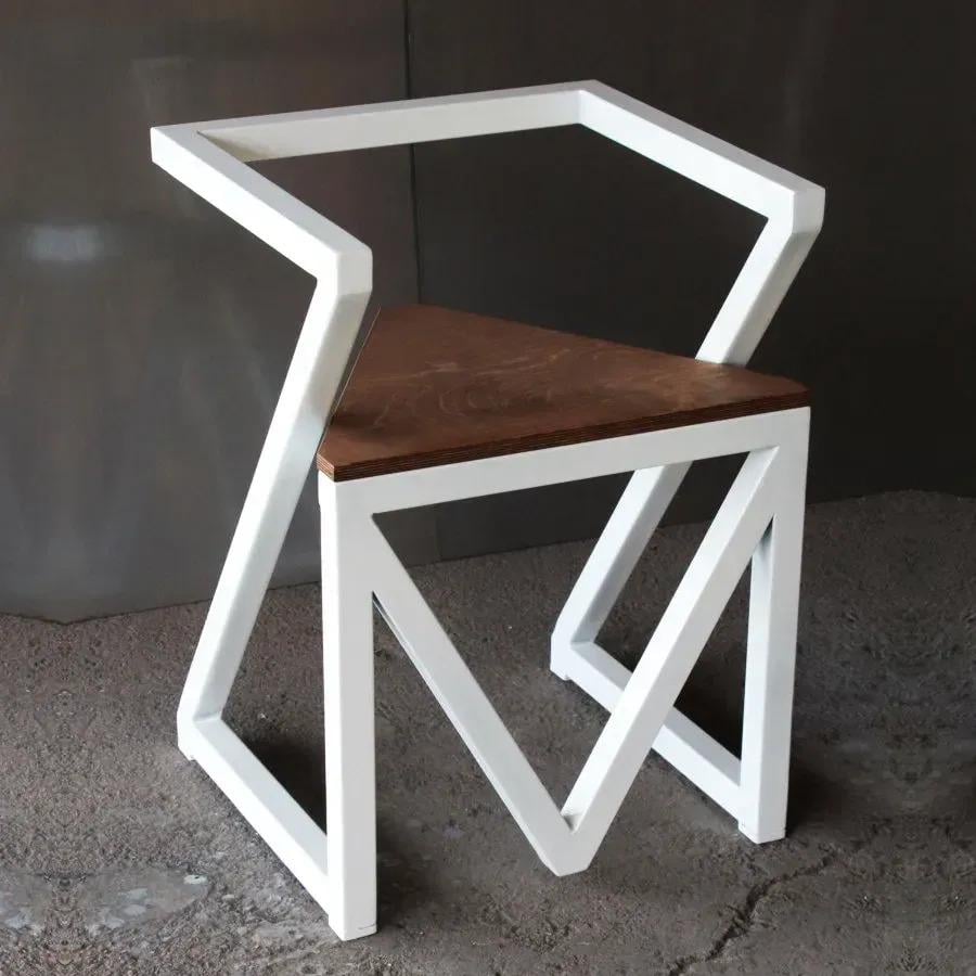 Барный стул EcoLoft Лофт IN-2521 Коричневый/Белый (26322938)