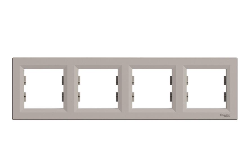 Рамка Schneider Electric Asfora ABS 4-местная горизонтальная Бронзовый (EPH5800469)