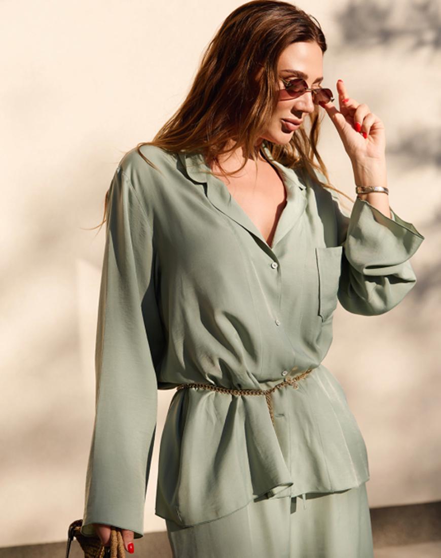 Сорочка Olive Grace жіноча BETRENDY оливкова One size