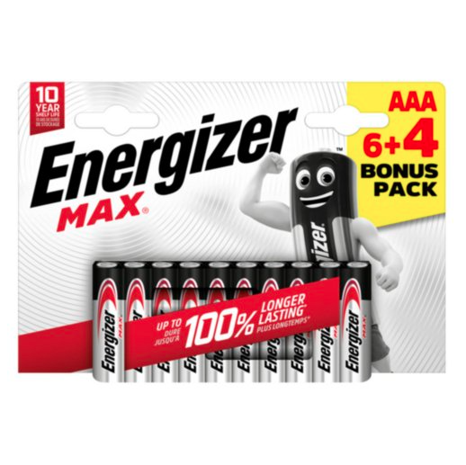 Батарейка Energizer Max Alkaine AAA міні пальчики 10 шт. (2632747724)