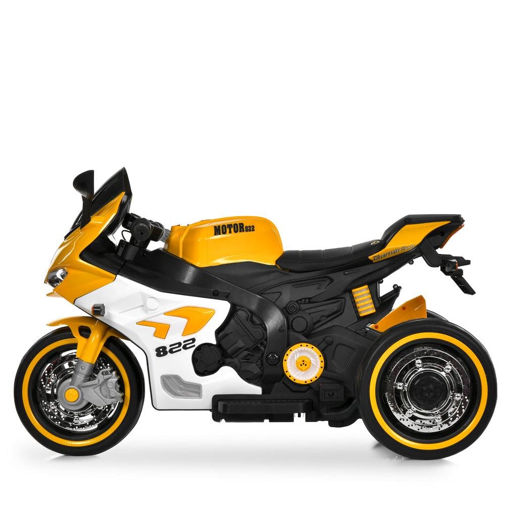 Мотоцикл детский электрический Bambi Racer M 6307EL-6 трехколесный Желтый (37761976)