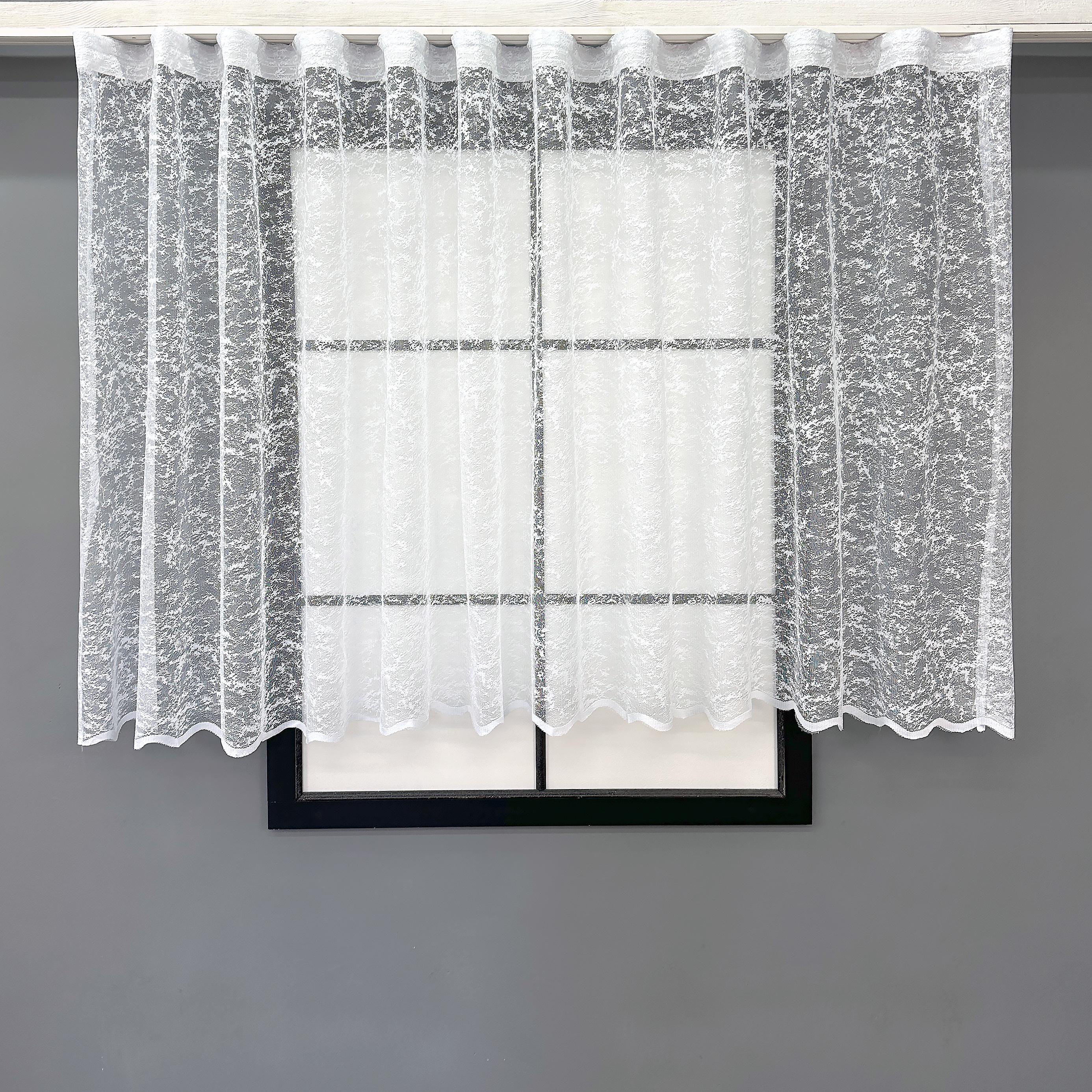 Тюль VR-Textil 1601т Жакард Мрамор 300х120 см Белый (42-0541)