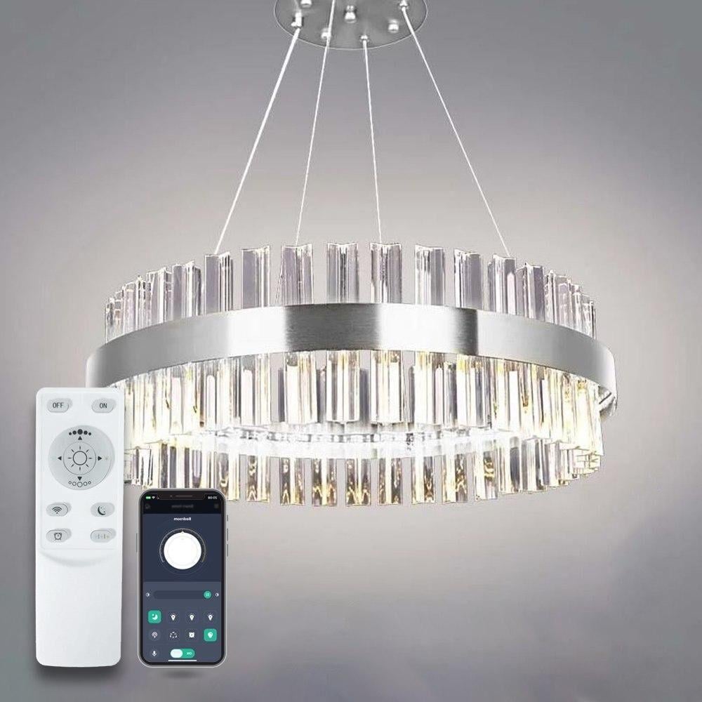LED-светильник подвесной Luminaria SOFIA R600 с пультом 120W Chrome/Clear (35216751)