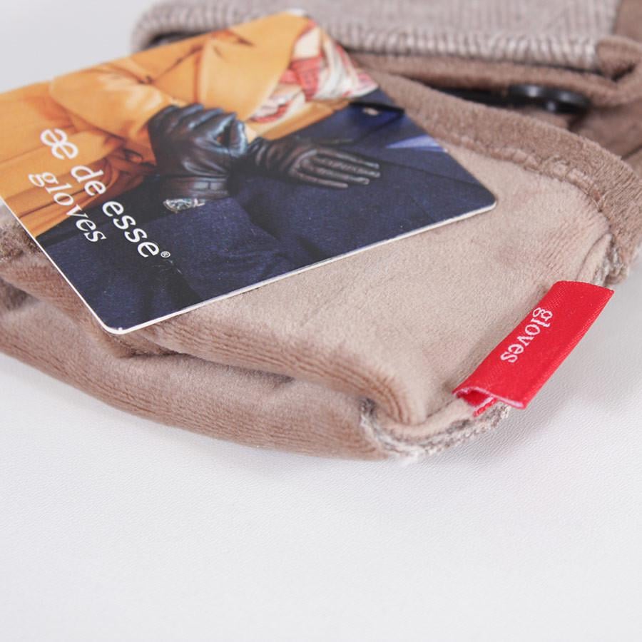 Рукавички жіночі текстильні D3609-3T демісезонні 7"-7,5" Бежевий (2818760322) - фото 6 Рукавички жіночі текстильні D3609-3T демісезонні 7"-7,5" Бежевий (2818760322) - фото 6