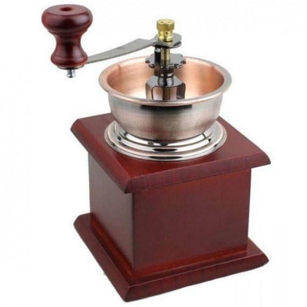 Кофемолка ручна з дерев'яним ящиком Empire 100 мл Бронзовий (EM-2360) - фото 4