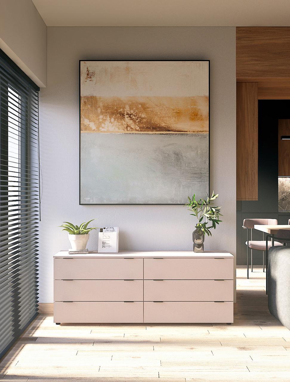 Комод Doros Рон 9 DRS-011779 6 ящиков 160х38х62 см Кашемир (41516174) - фото 2