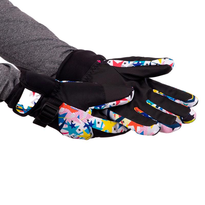 Перчатки горнолыжные теплые женские Zelart SP-Sport B-2203 размер универсальный Черный/Мультиколор (DR009123) - фото 4 Перчатки горнолыжные теплые женские Zelart SP-Sport B-2203 размер универсальный Черный/Мультиколор (DR009123) - фото 4