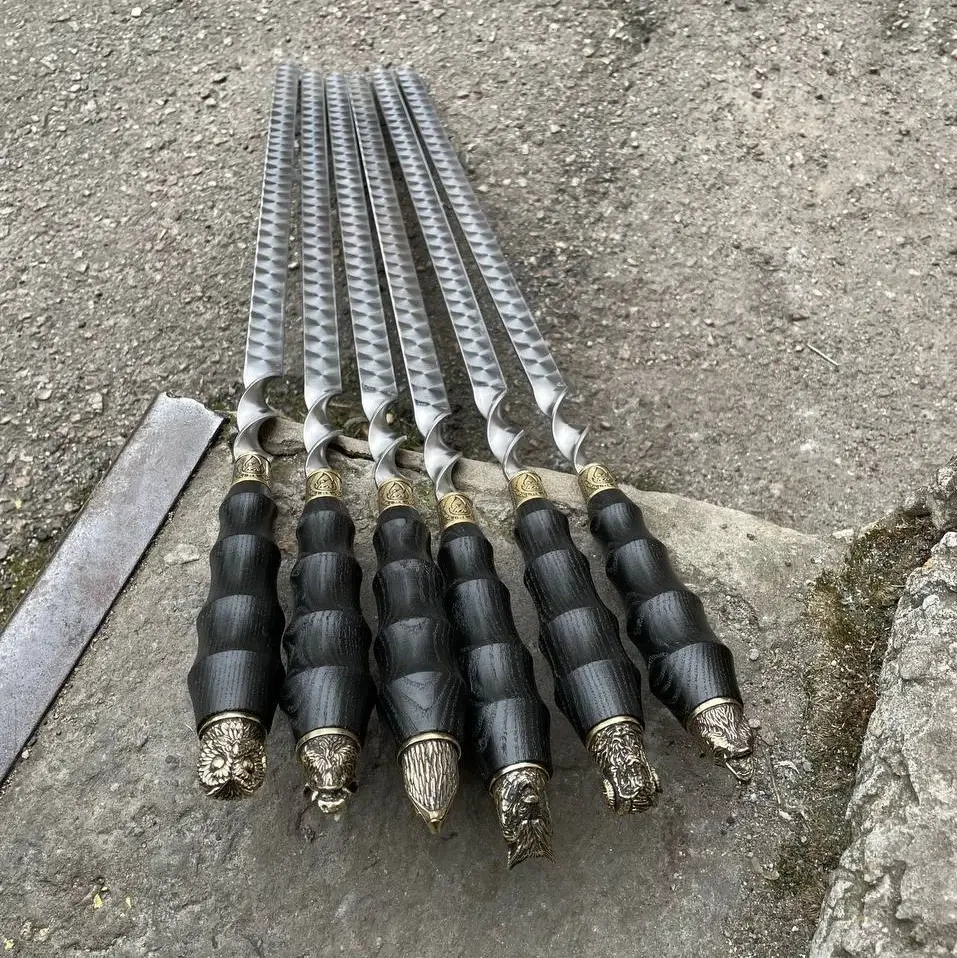 Набір шампурів для люля-кебаб Звірі широкий 4 шт. L 50 см (SKK96) - фото 6 Набір шампурів для люля-кебаб Звірі широкий 4 шт. L 50 см (SKK96) - фото 6