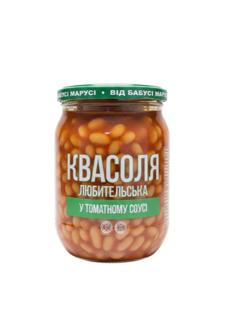 Овощная консерва Бабусі Марусі "Квасоля Любительська в томатному соусі" 500 г (33347882)