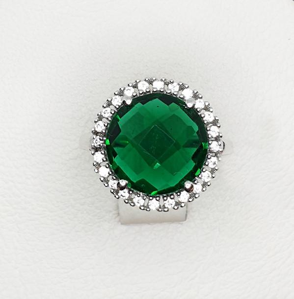 Кольцо серебряное с изумрудом р. 17,5 4,75 г (1518657696)