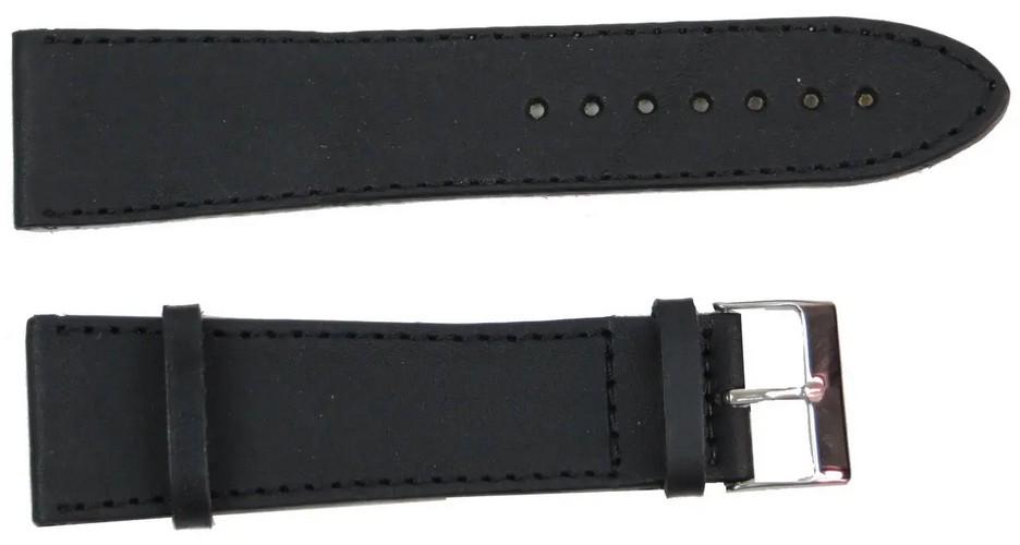 Ремешок для часов кожаный Mykhail Ikhtyar 24 мм Черный (super540_S24-729S black)
