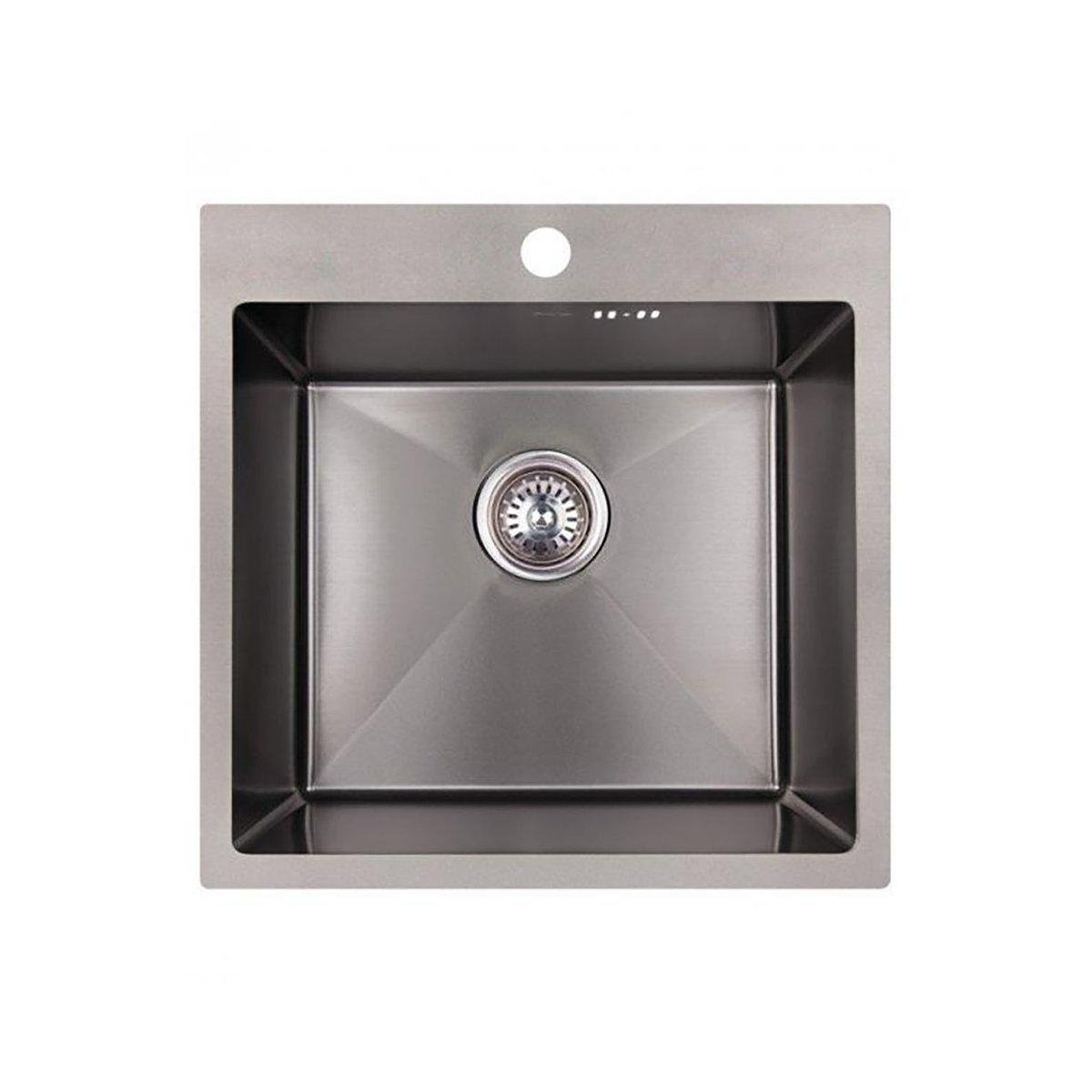Мойка для кухни врезная Kraft Handmade 500x500 мм квадратная Серебряный (PUD-HS5050-D)
