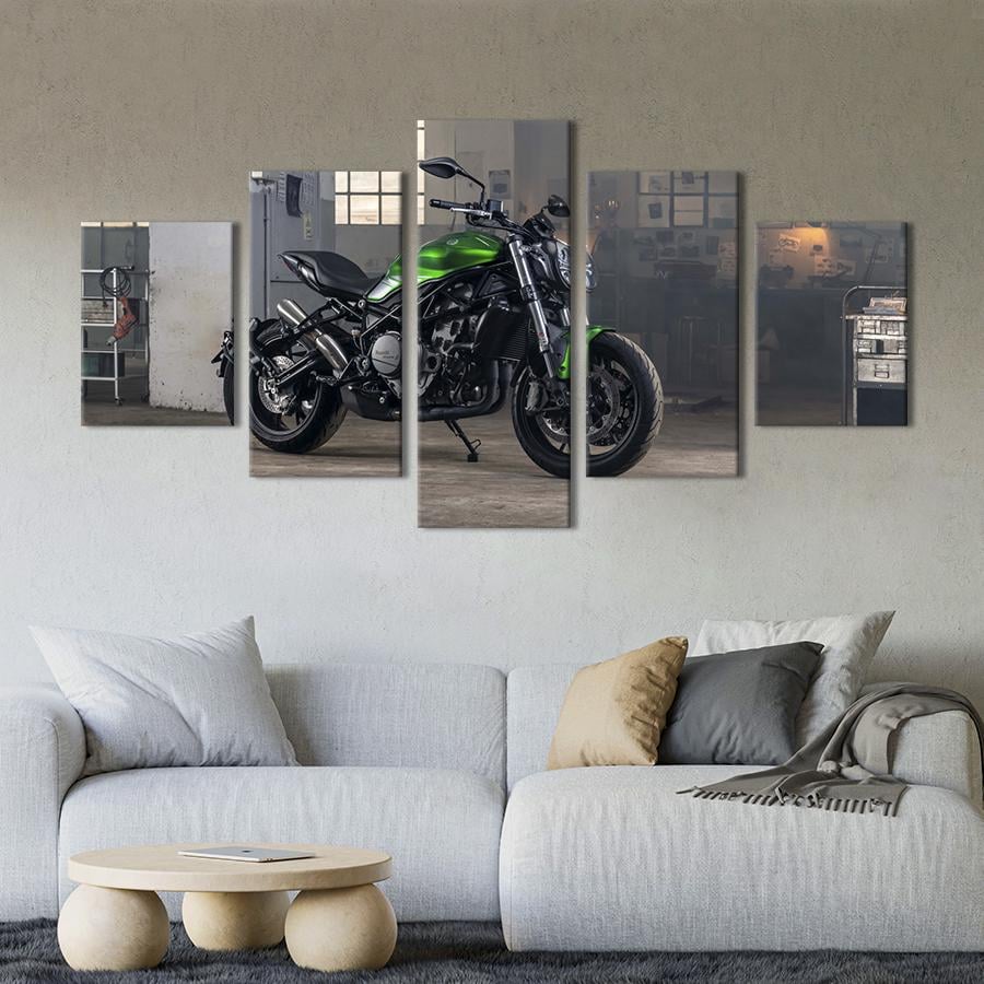 Картина на холсте Брендовый мотоцикл Benelli 752S 162x80 см (1245-52)