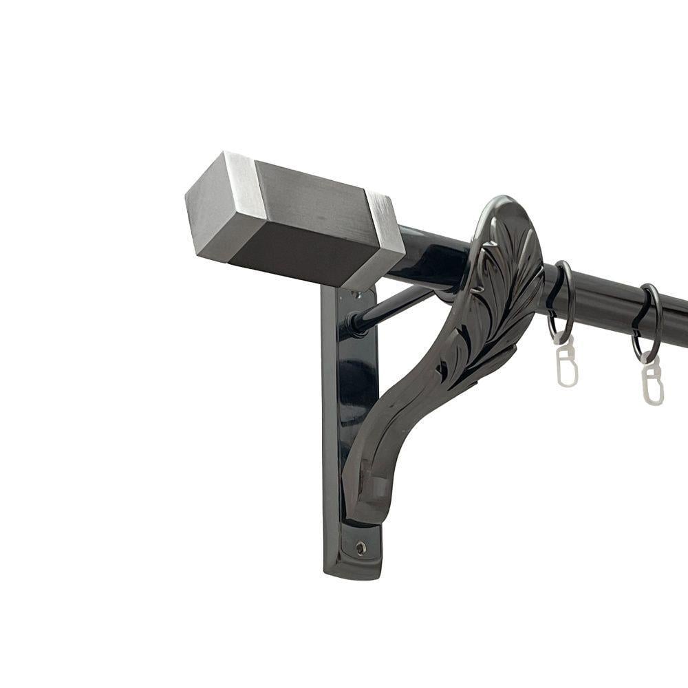 Карниз для штор Orvit Квадро однорядный гладкий 25 мм 240 см Ониксовый (00-00021441)