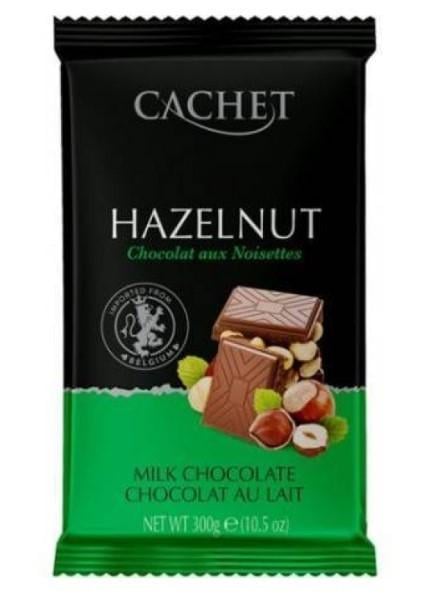 Шоколад молочный Cachet Milk Chocolate Hazelnut с фундуком 300 г