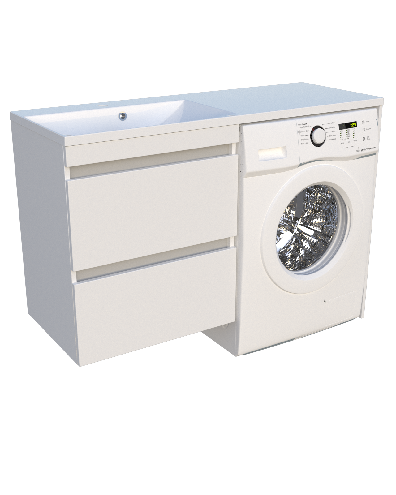 Тумба под умывальник Jamaica 1245 L Amelia 1245 L Белый глянец (Jamaica 1245 L Б)