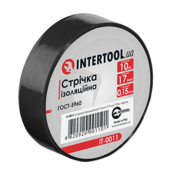 Изоляционная лента Intertool IT-0026 0,15x17 мм х 25 м Черный (11939972)