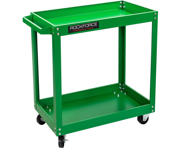 Тележка инструментальная 2-полцовая Rock FORCE с навесным лотком для отверток (RF-1141342)