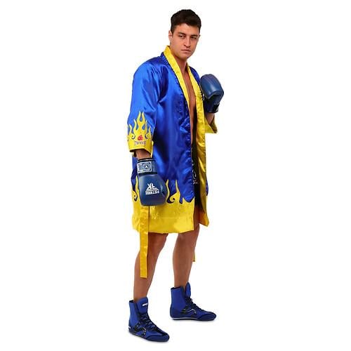 Боксерский халат Twins FTR-2 L Сине-желтый (FTR-2_L)