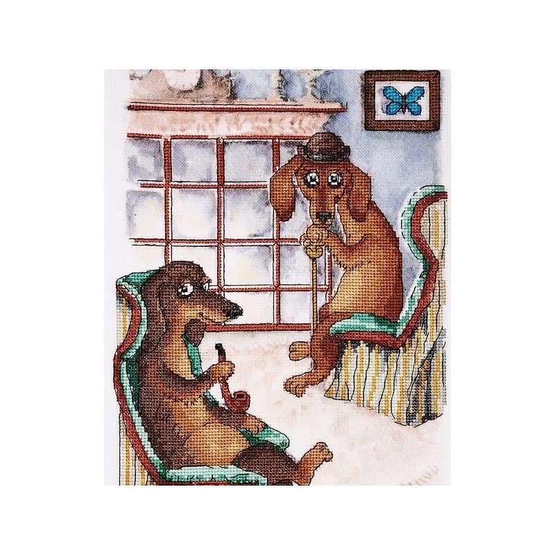 Набор для вышивания крестиком Alisena 5095а У камина (22590)