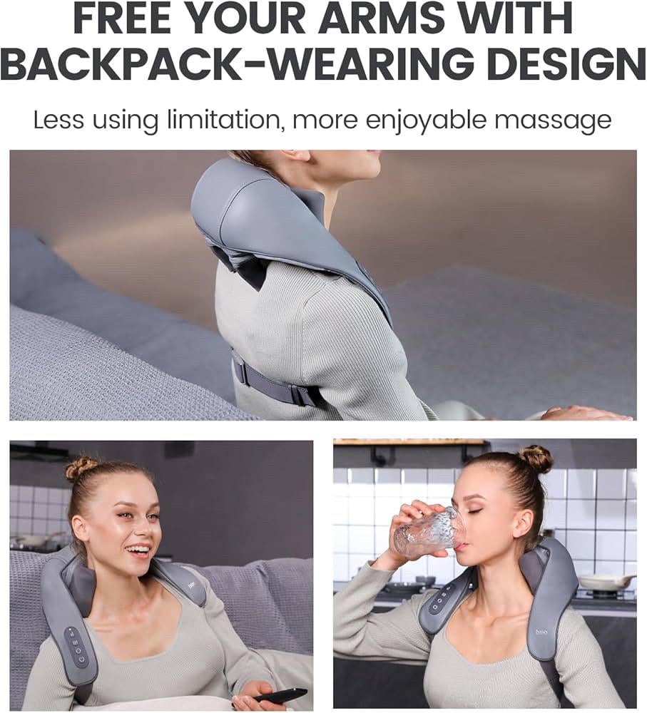 Массажер для шеи и плеч Breo N5 Mini с подогревом беспроводной шиацу - фото 5 Массажер для шеи и плеч Breo N5 Mini с подогревом беспроводной шиацу - фото 5