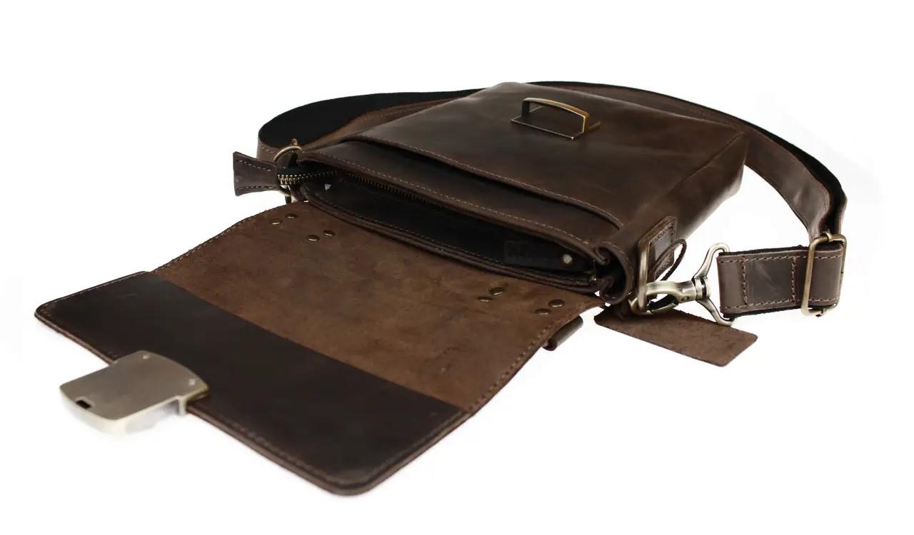 Сумка мужская Freeskin Metalik с ручкой 23x19x5 см Темно-коричневый - фото 3 Сумка мужская Freeskin Metalik с ручкой 23x19x5 см Темно-коричневый - фото 3