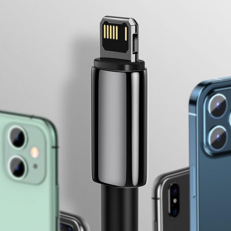 Кабель BASEUS CALWJ-01 Tungsten Gold USB А-Lightning 100 см 2,4 A Чорний (534165) - фото 5 Кабель BASEUS CALWJ-01 Tungsten Gold USB А-Lightning 100 см 2,4 A Чорний (534165) - фото 5