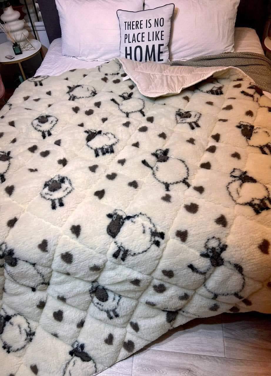 Одеяло зимнее полуторное с открытым мехом Барашек Шон 180х215 см (29439376) - фото 3 Одеяло зимнее полуторное с открытым мехом Барашек Шон 180х215 см (29439376) - фото 3