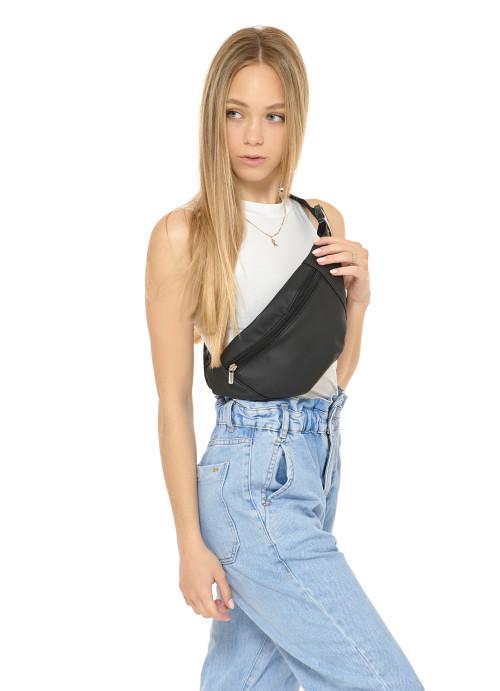 Поясная сумка женская Sambag из экокожи Черный (841033514)