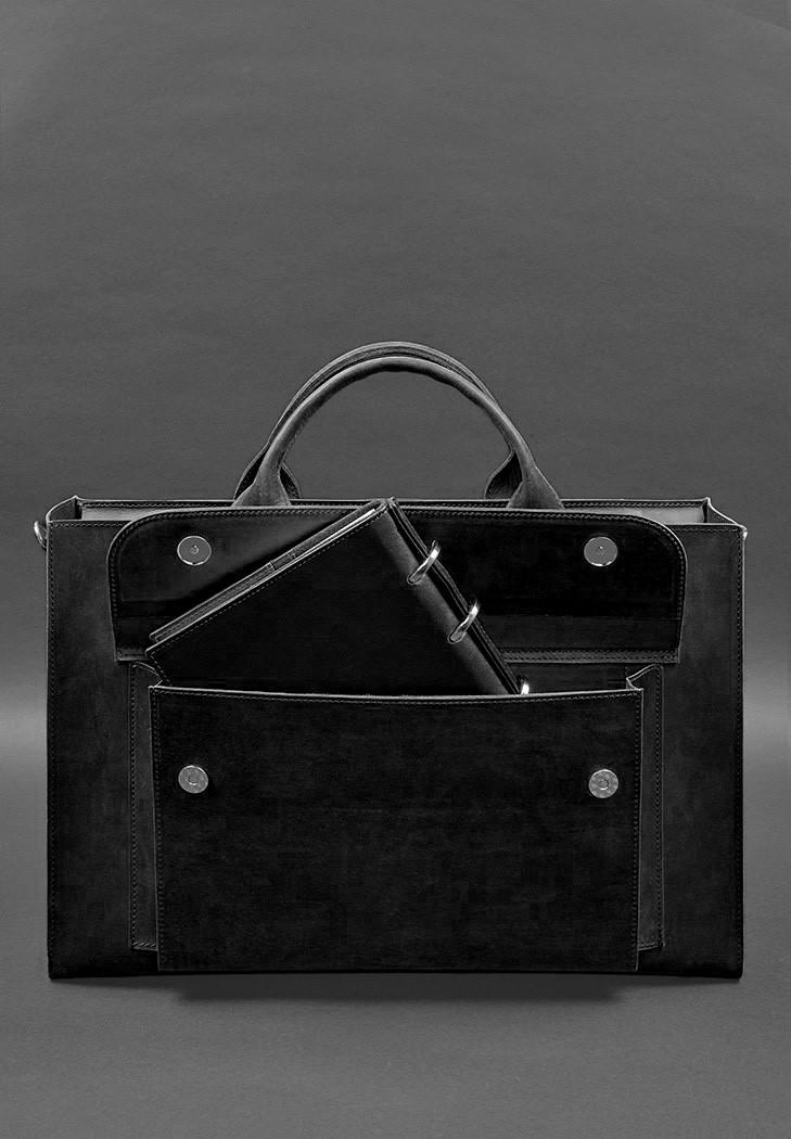 Сумка кожаная для ноутбука и документов универсальная Crazy Horse Черный (A-028135) - фото 2 Сумка кожаная для ноутбука и документов универсальная Crazy Horse Черный (A-028135) - фото 2