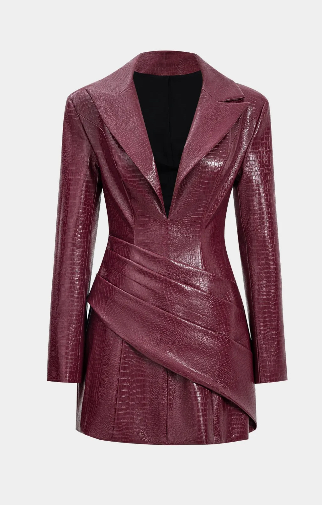 Сукня коктейльна Misspap з екошкіри Бургунді (29437160)