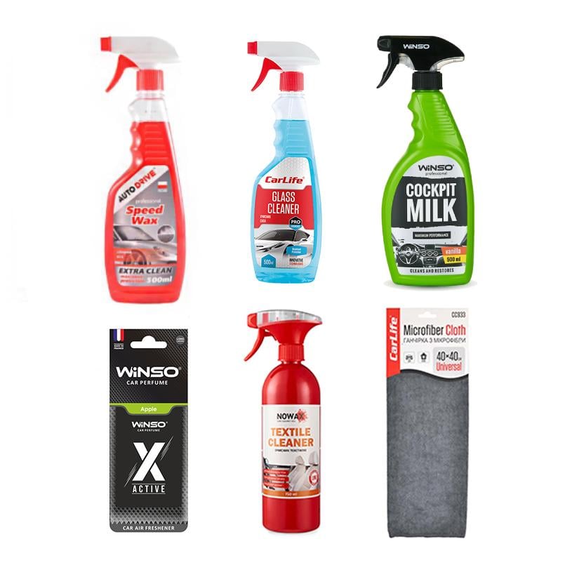 Набор по уходу за салоном авто WINSO 6 ед. (na_43)