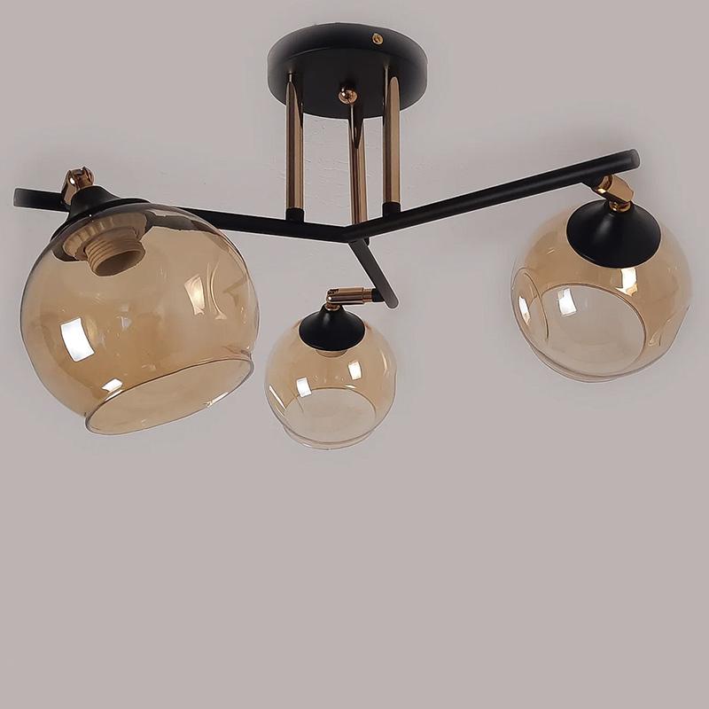 Люстра потолочная Light House NM-17046/3 F Черный/Золото