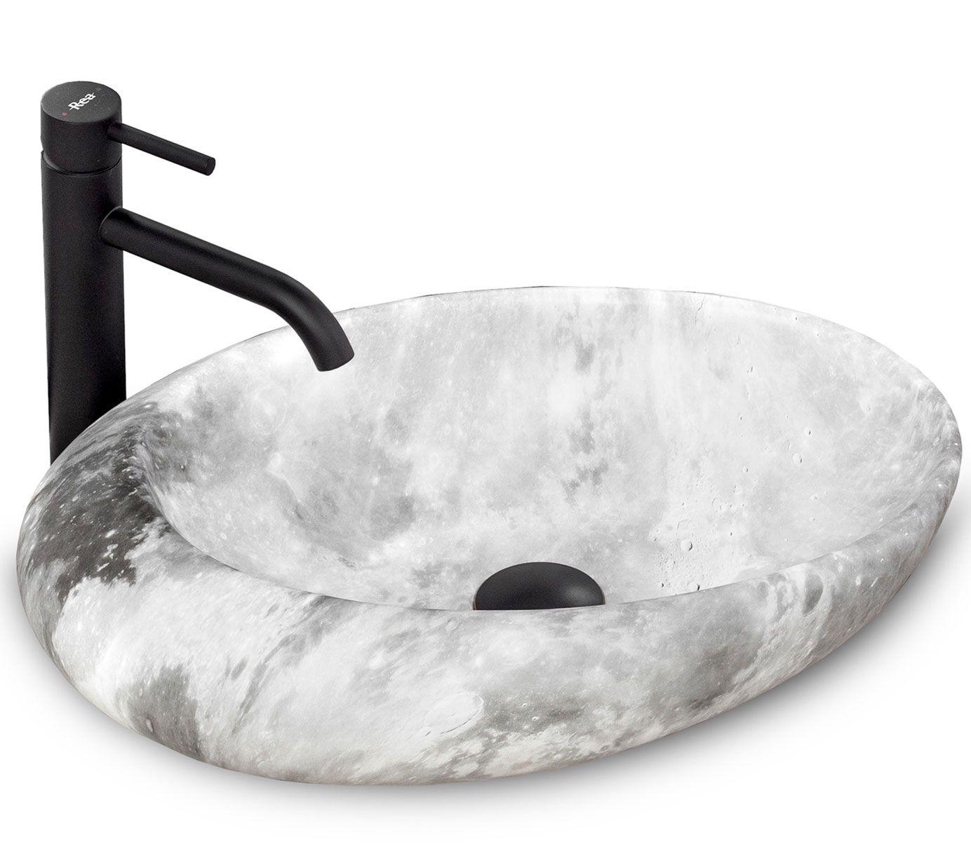 Умывальник накладной REA ROXY C STONE L.GRAY REA-U6651 490x310x135 мм Серый (133101)