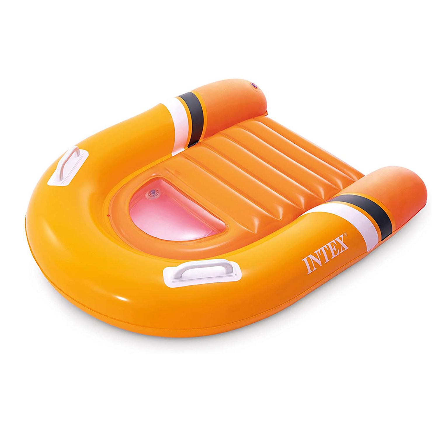 Дошка для катання дитяча Intex 58154 Surf rider 102х89 см Помаранчевий (173140)