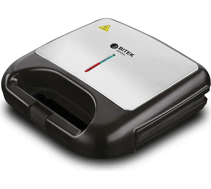Бутербродница Bitek BT-261 2000 Вт с антипригарным покрытием Черный (GR-06127)