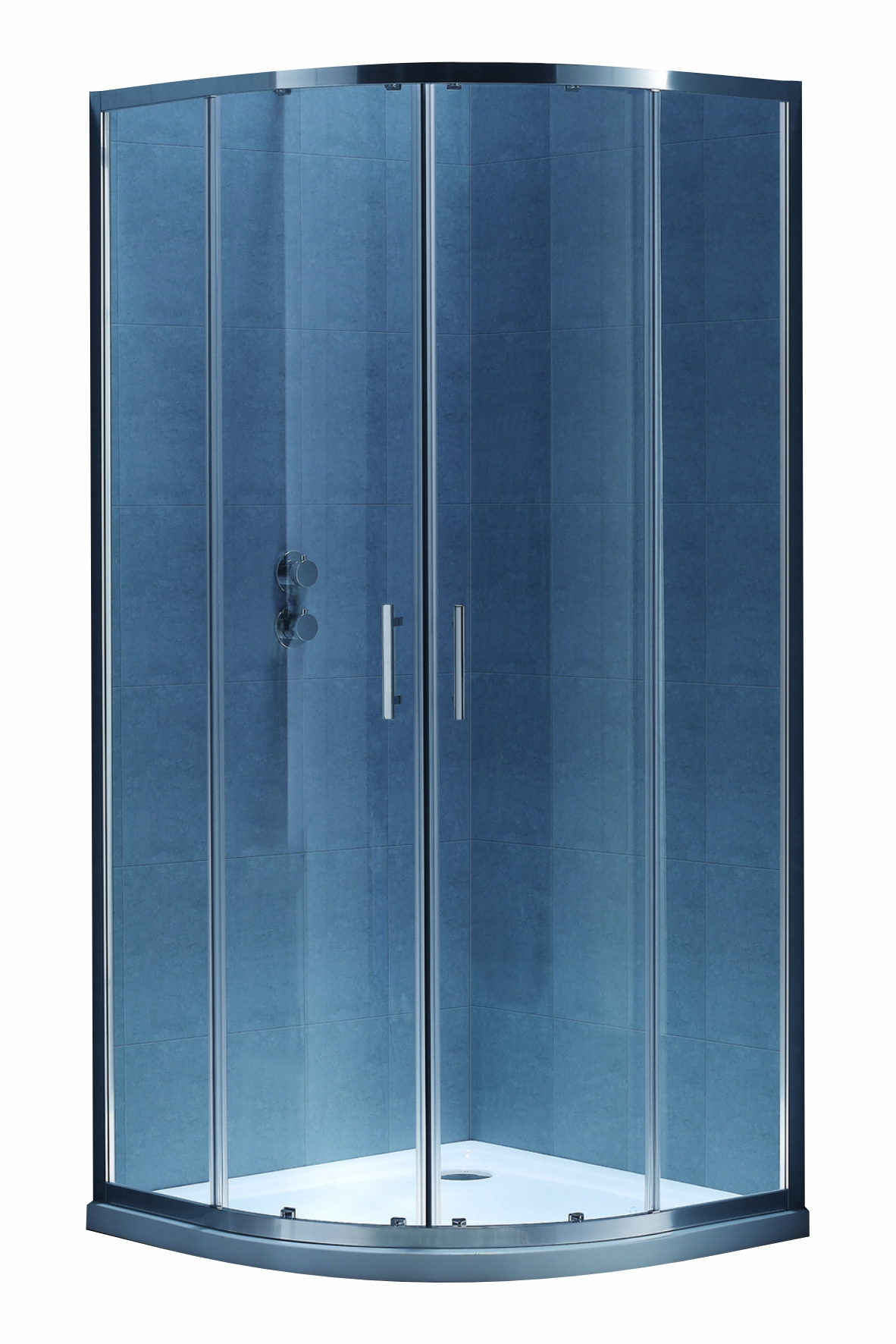 Душевая кабина DiMARCO JOLLY DM04А001CH угловая полукруглая 1950х880х6 мм Прозрачный (ANT-85762)