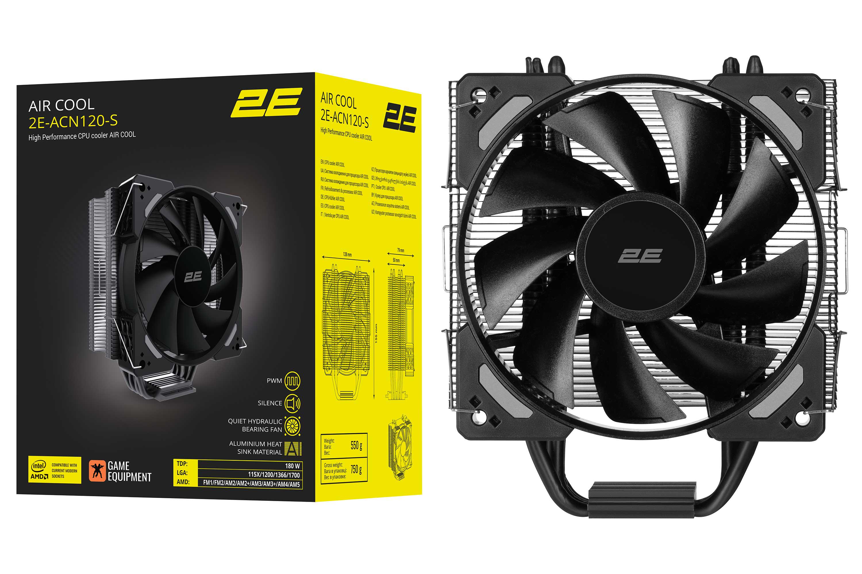 Кулер процессорный 2E Gaming AIR COOL (ERC-2E-ACN120-S) - фото 7