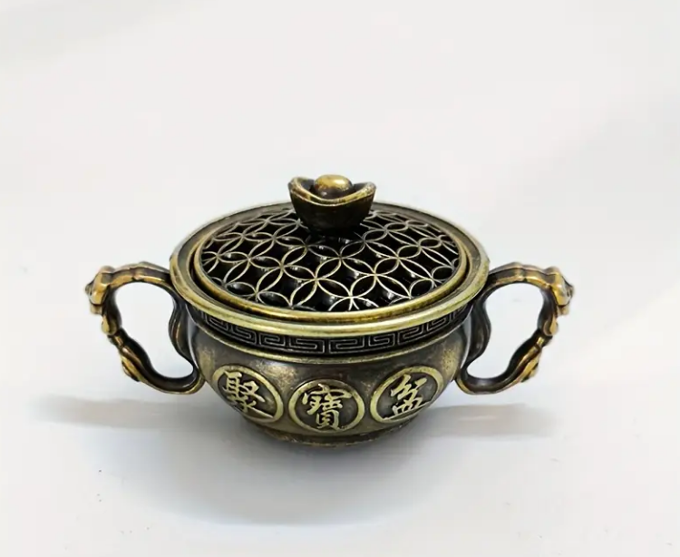 Аромалампа для благовоний Тыква металлическая 6,5х3,4 см (EG4043)