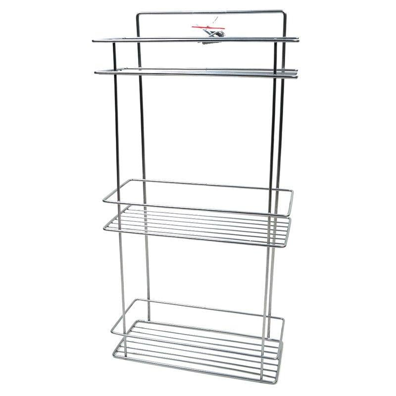Полка Mobility 3-х ярусная для ванной комнаты металлическая прямая 28х12х56 см (29431598)