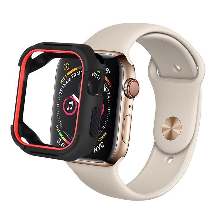 Чохол поліуретановий Coteetci PC+TPU Case для Apple Watch 4/5/6/SE 40 мм White/Red - фото 1