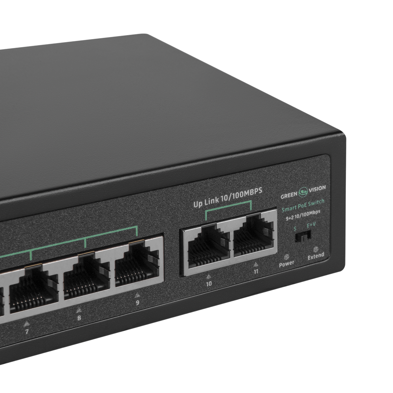 Комутатор мережевий POE GreenVision GV-016-D-09+2P (2352549473) - фото 5 Комутатор мережевий POE GreenVision GV-016-D-09+2P (2352549473) - фото 5