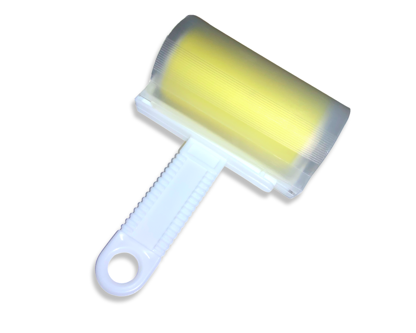 Ролик для чистки одежды силиконовый без отрываний в чехле 17 см Желтый