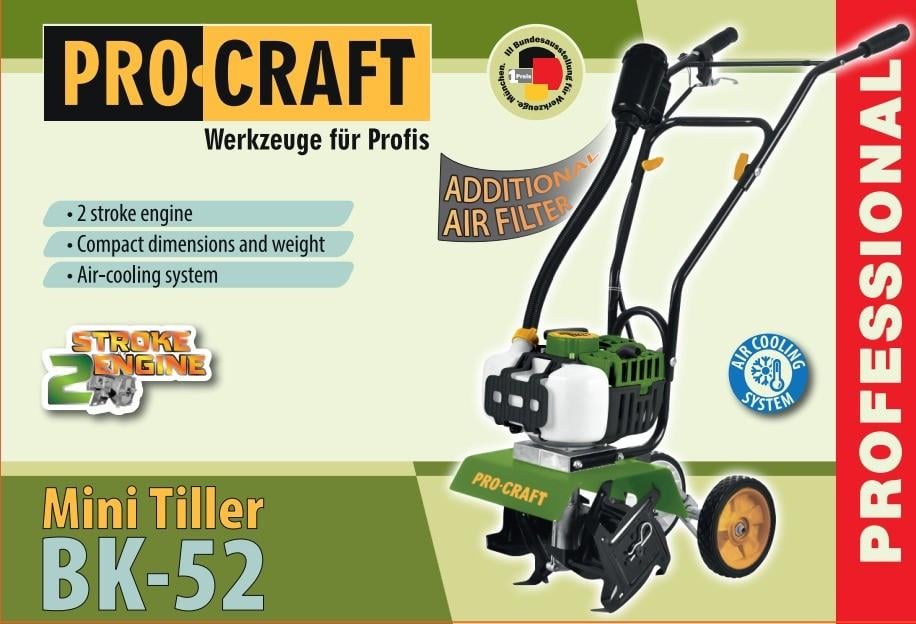 Культиватор бензиновий ProCraft BK-52 виносний фільтр - фото 9 Культиватор бензиновий ProCraft BK-52 виносний фільтр - фото 9