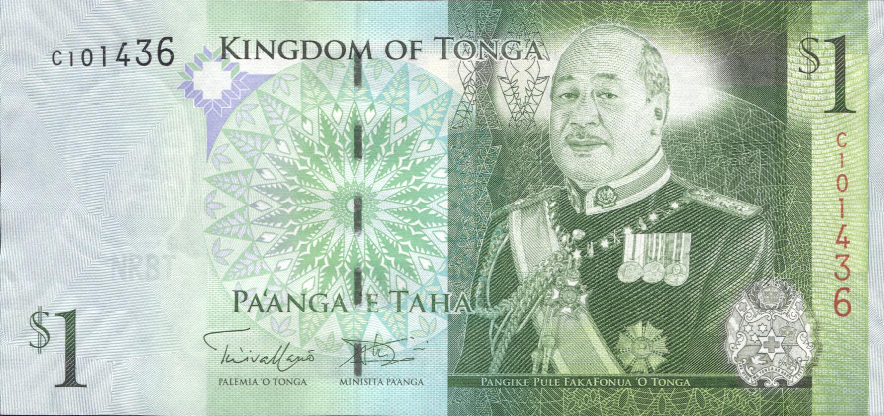 Коллекционная банкнота Тонга 2009 1 паанга P37 2 UNC
